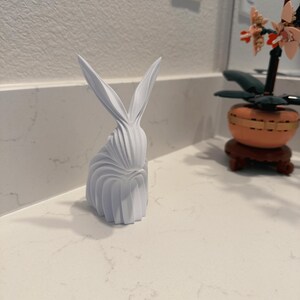 Modern Rabbit Art 3D Printed Sculpture