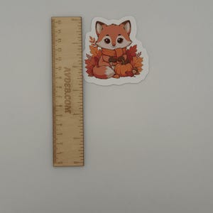 Cute Autumn Fox Vinyl Sticker