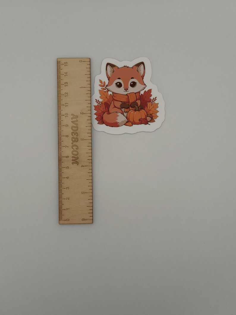 Cute Autumn Fox Vinyl Sticker
