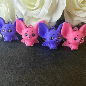 Cute Bat Character Keychain – 3D Printed PLA Charm