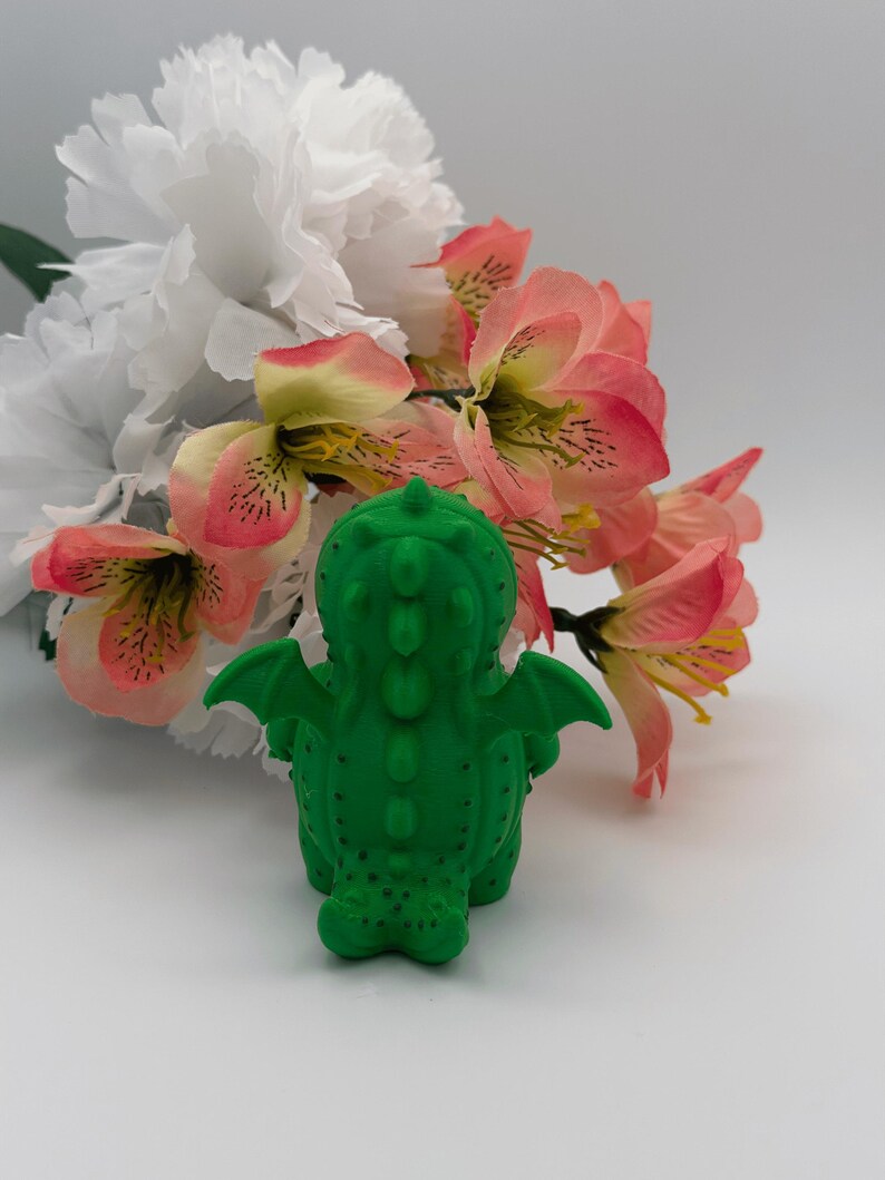 Cactus Dino Figurine – Hand-Painted 3D Printed PLA