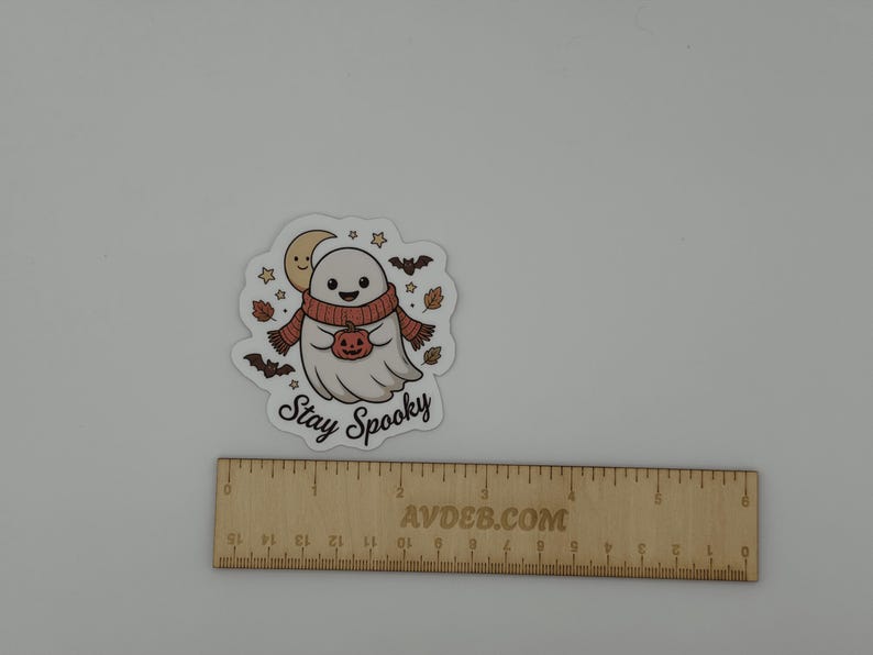 Cute Ghost Halloween Sticker Stay Spooky Decal