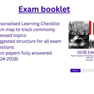 Examenantwoorden Edexcel GCSE, paper 3, optie 31 Weimar en nazi-Duitsland