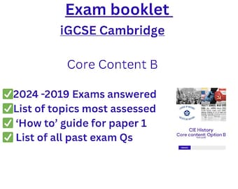 iGCSE CIE Core Content B: exam booklet