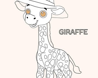 Giraff målarbok