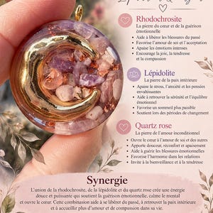 Orgonite, Lepidolite, Rhodochrosite and Rose Quartz