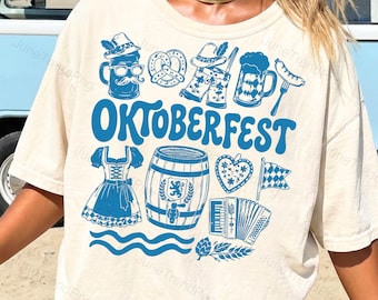 Oktoberfest PNG Bundle for Shirt German Octoberfest Graphics Dark T-Shirt Png, Prost Drinking, Germany Festival, Stein Bratwurst For Fest