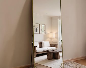 Ornate Carved Frame Domed Full Length Mirror – Slim Decorative Floor Mirror