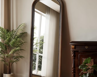 Oversized Arched Full Length Mirror: Modern Standing Floor Wall Mirror
