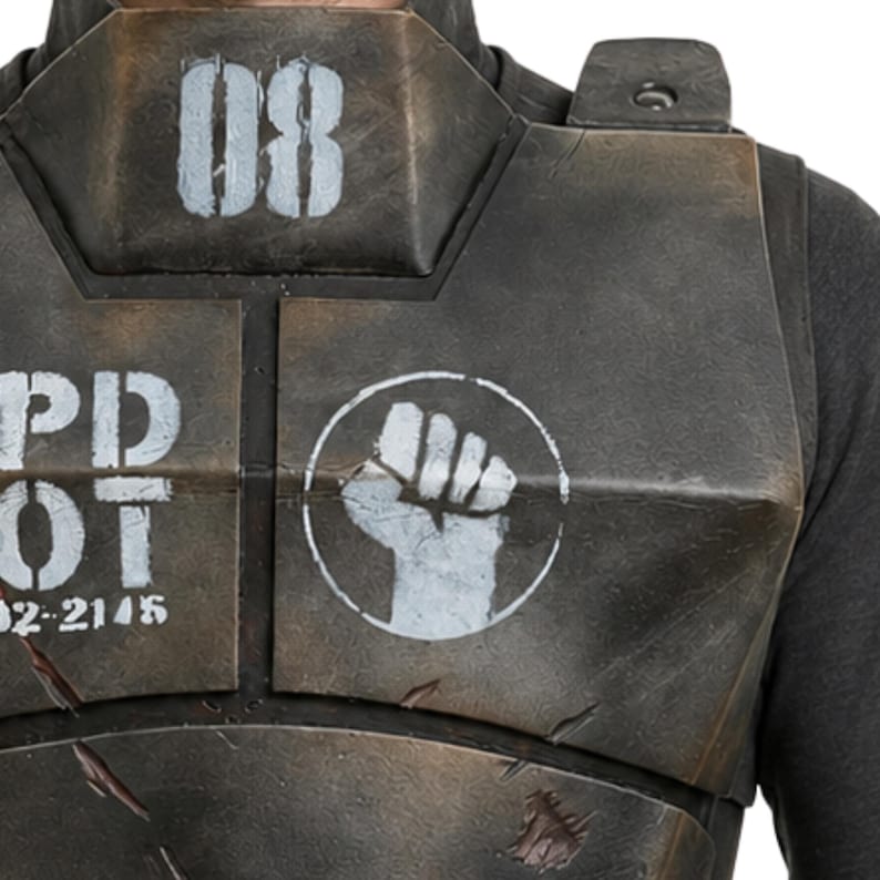 NCR Ranger Front Armor Cosplay, Fallout New Vegas Handmade Tactical Vest, NCR Ranger Costume, Fallout Cosplay Front Chest Armor image 7