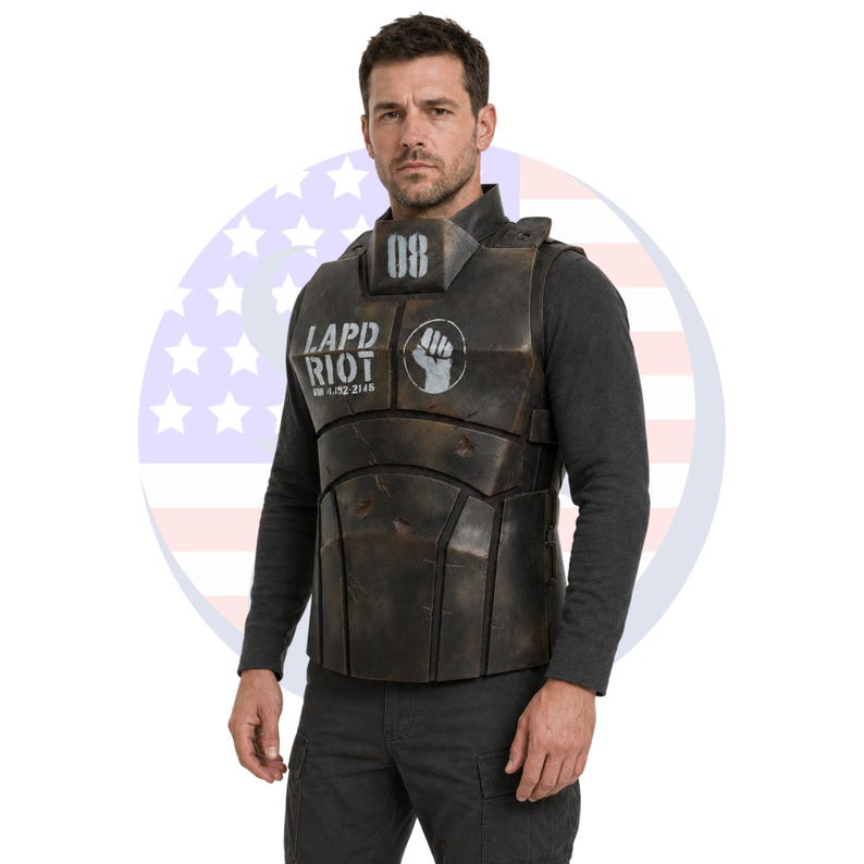 NCR Ranger Front Armor Cosplay, Fallout New Vegas Handmade Tactical Vest, NCR Ranger Costume, Fallout Cosplay Front Chest Armor image 4