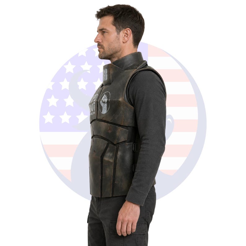 NCR Ranger Front Armor Cosplay, Fallout New Vegas Handmade Tactical Vest, NCR Ranger Costume, Fallout Cosplay Front Chest Armor image 3