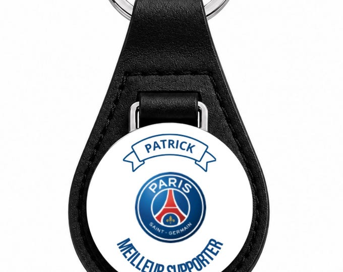 Featured listing image: Personalized football supporter keychain – PSG fan gift – Gift idea for men – Gifts for football coaches