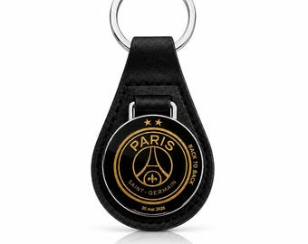Porte-clé personnalisé PSG –Coupe d’Europe 2026 – cadeau fan de foot-fête des pères