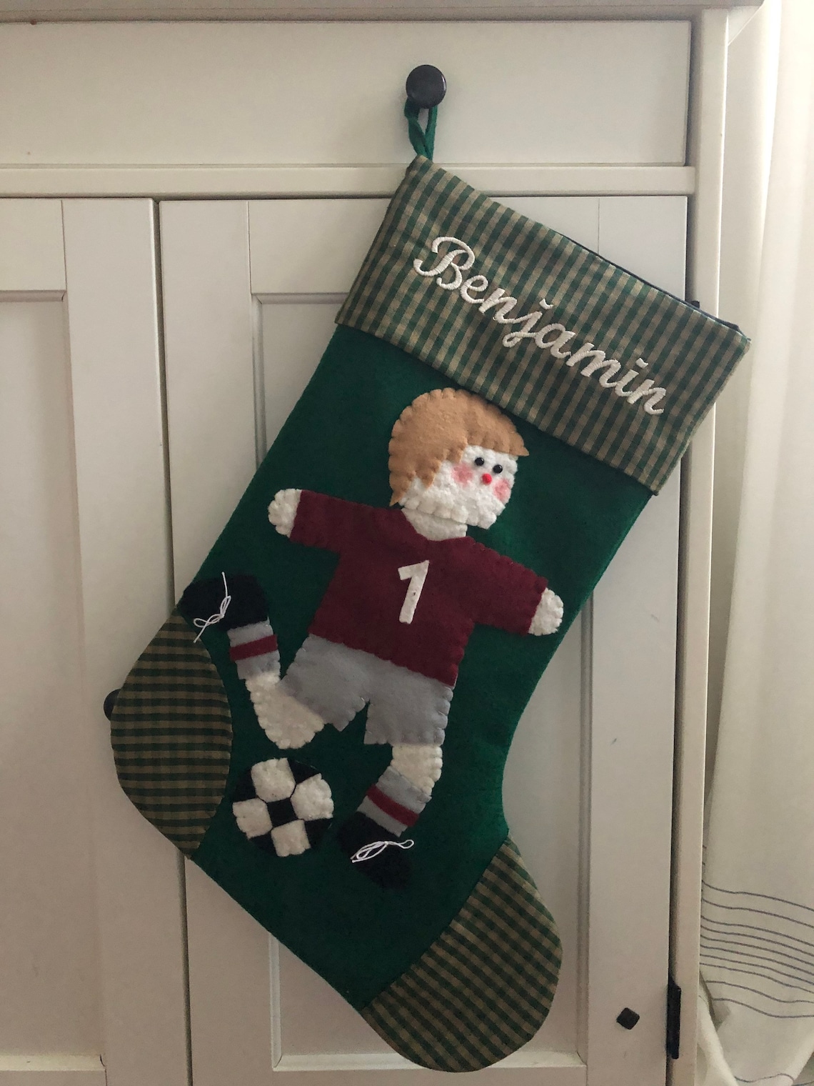 Soccer Stocking Soccer Christmas Stocking Soccer Stocking Etsy