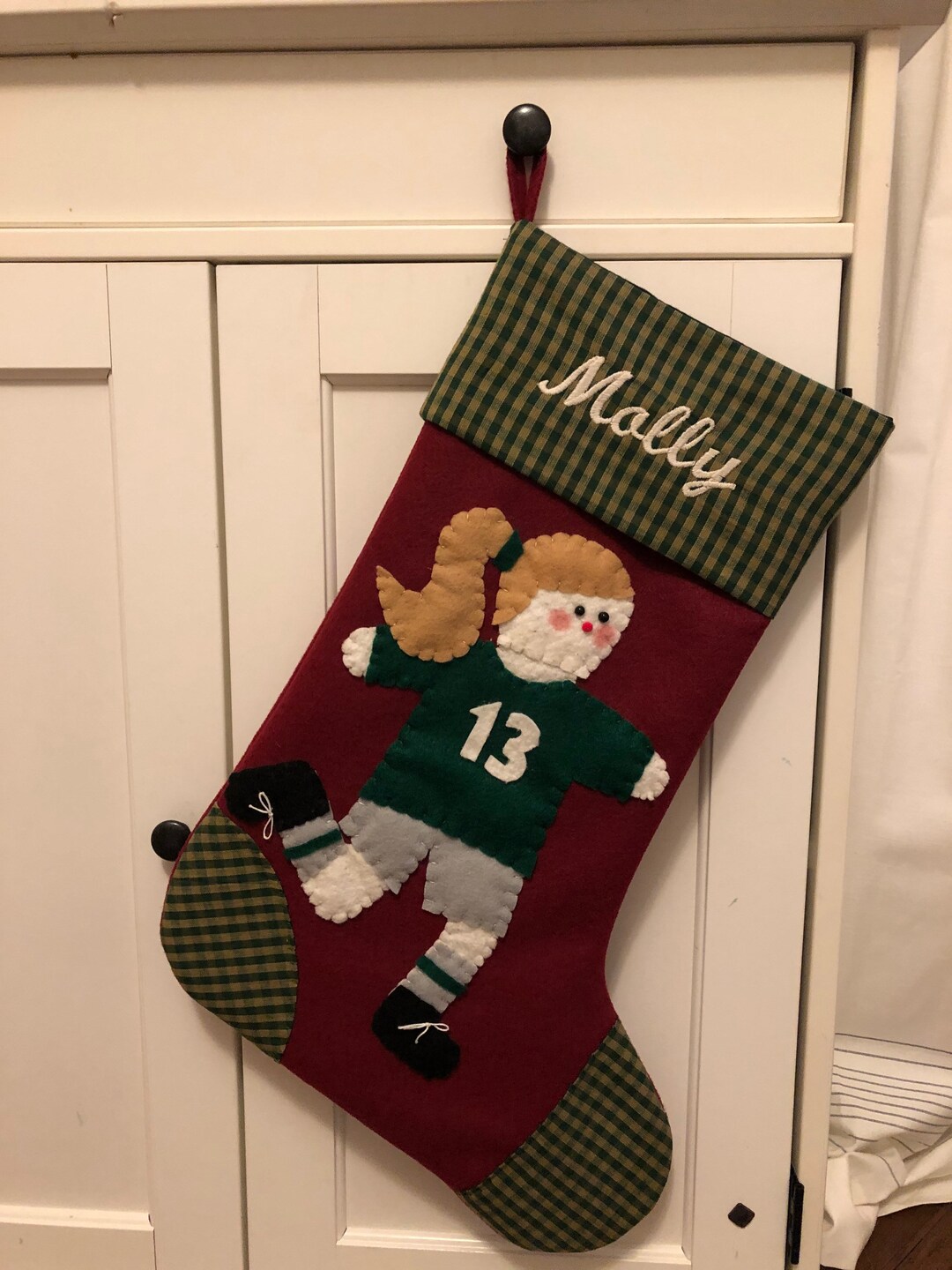 Girl Soccer Stocking Soccer Christmas Stocking Soccer Etsy