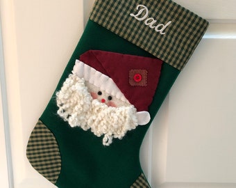 Santa Claus Stocking, Christmas Stocking, Christmas Stocking with Santa Claus, Stocking Personalized, Stocking for Boy, Stocking for Girl