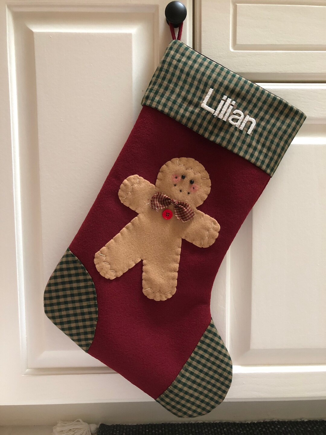 Gingerbread Man Stocking, Gingerbread Stocking, Stocking With