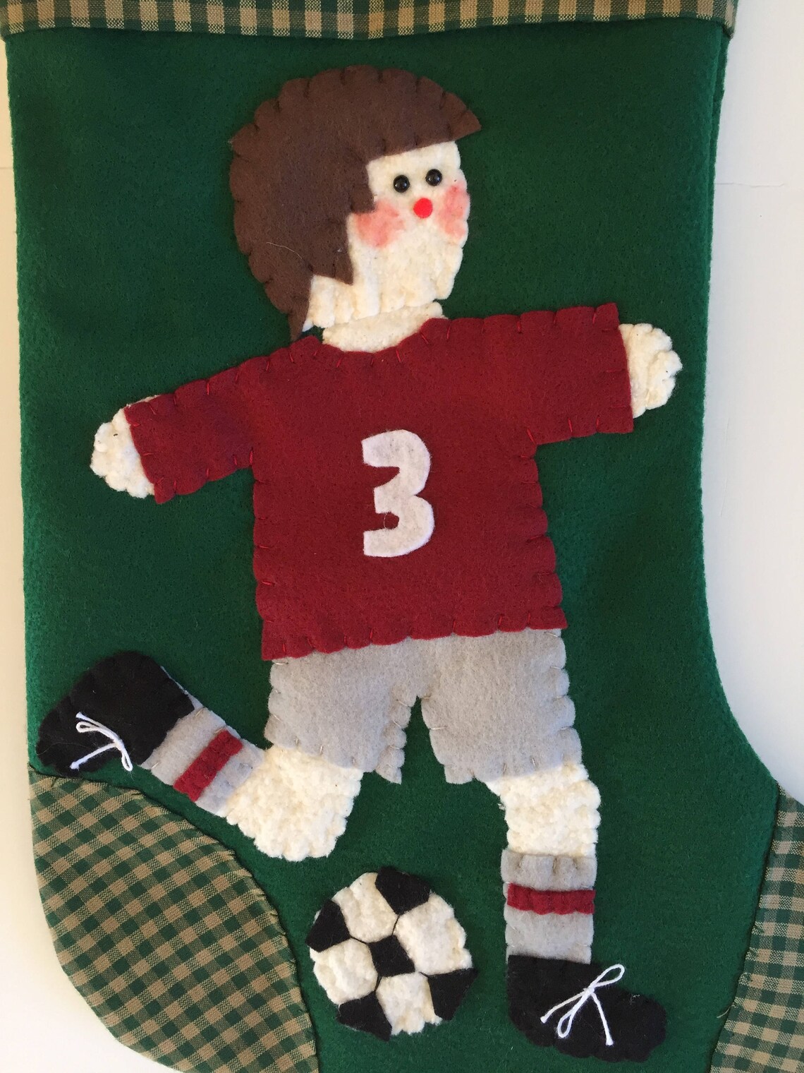 Soccer Stocking Soccer Christmas Stocking Soccer Stocking Etsy