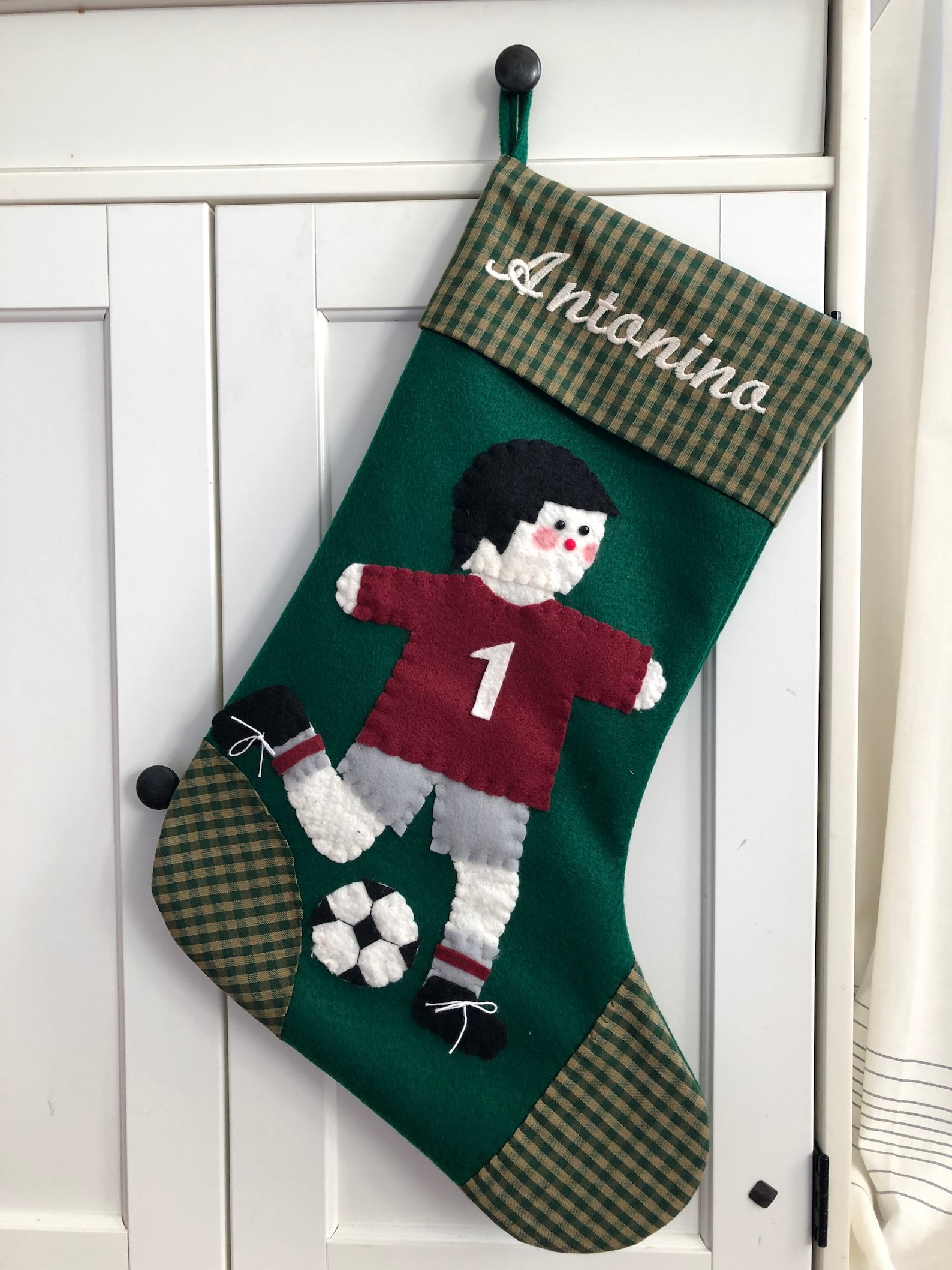 Soccer Stocking Soccer Christmas Stocking Soccer Stocking Etsy