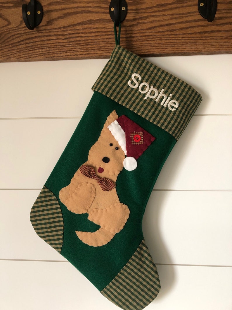 Terrier Dog stocking, Scottish Terrier Christmas Stocking, Dog Stocking, Scottish Terrier Stocking, Stocking for Terrier image 10