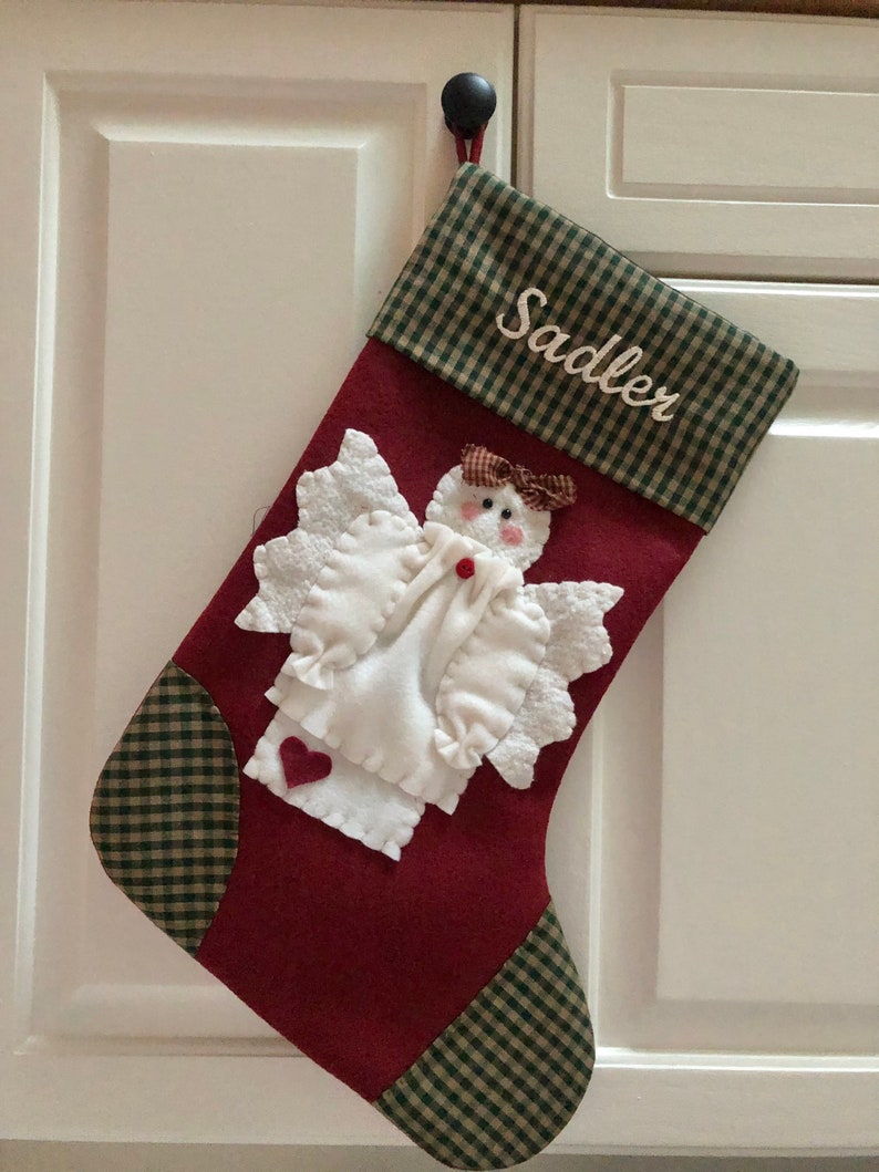 Angel Stocking Angel Christmas Stocking Stocking with Etsy