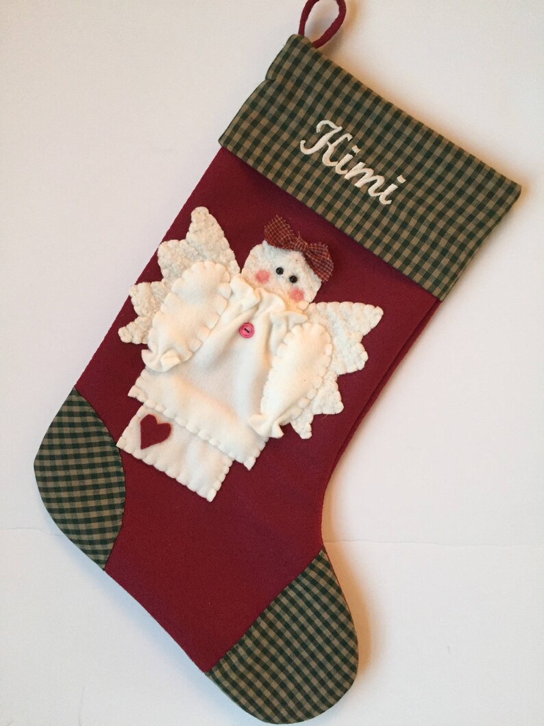 Angel Stocking Angel Christmas Stocking Stocking with Etsy