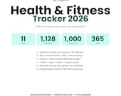Fitness Tracker Spreadsheet 2026 | Workout Log + Body Measurements + Calorie Tracker | Excel Google Sheets | Weight Loss Macro PR