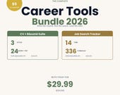 Career Tools Bundle 2026 | CV Resume Template + Job Search Tracker Spreadsheet | Word PDF Excel Google Sheets | ATS Interview Save 5