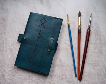 Rune Leather Pocket Journal Cover - A6