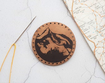 Mountain Climber Leather Patch