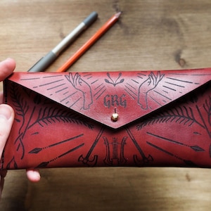 D&D Leather Pencil Case, Dice Case image 1