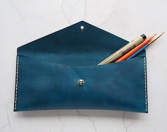 Dyed Leather Pencil Case