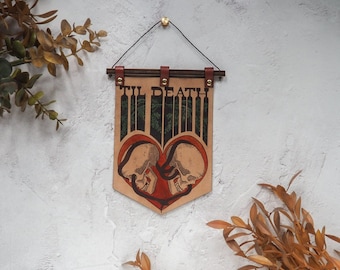 Bandera de cuero pintada a mano - Til Death Design