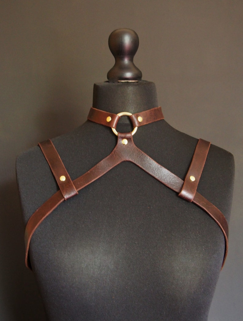 Altar, Modular Leather Harness Genuine leather harness leather body harness for her bridal body harness body jewellery for her gifts for her image 2