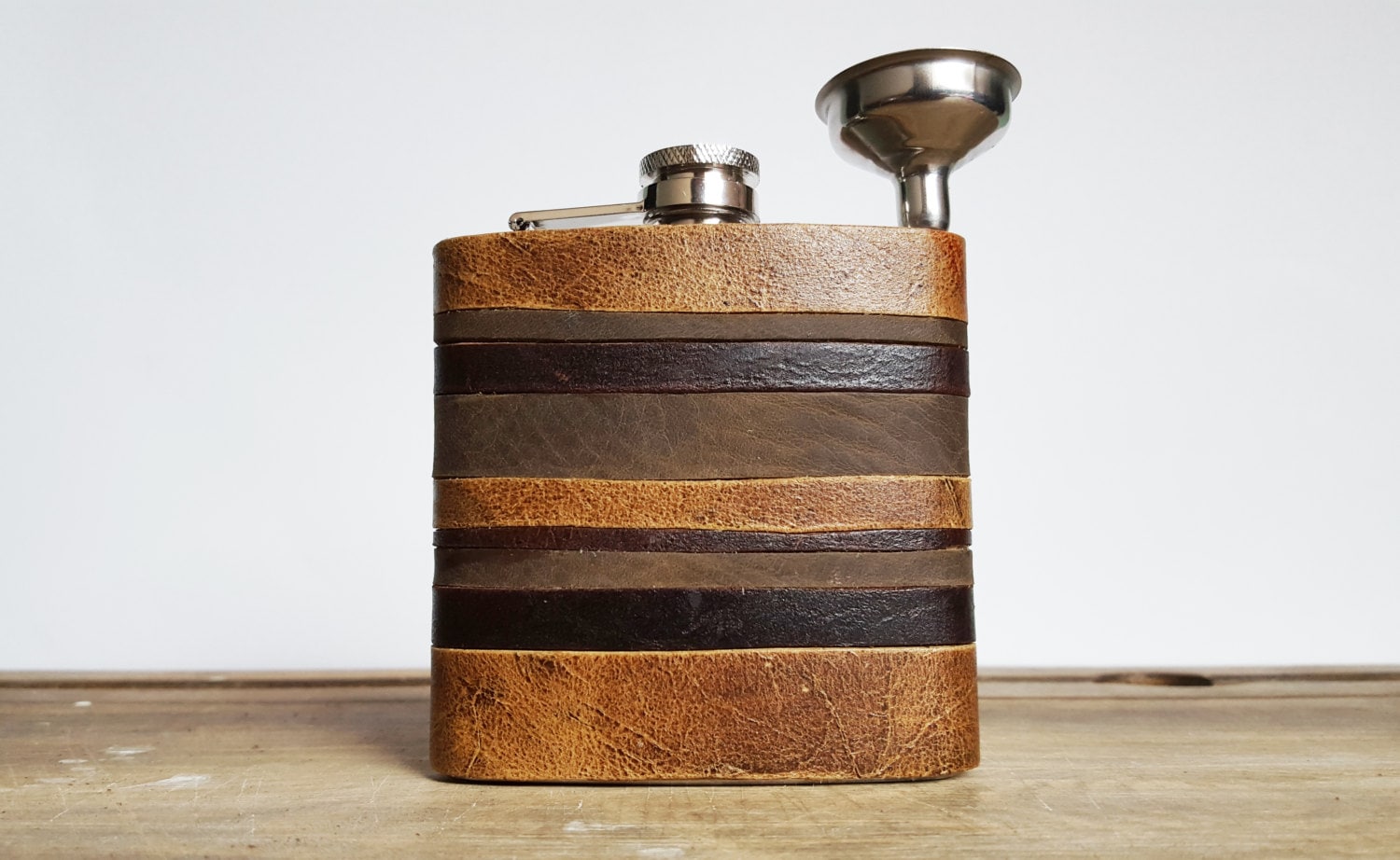 Custom Leather Flask Personalized Hip Flask for Men Rustic Etsy UK