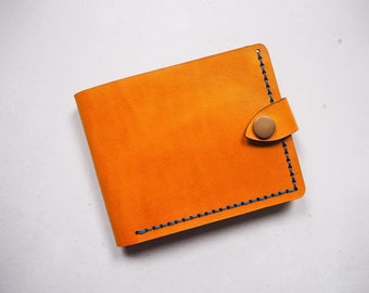 Clasped Leather Wallet - Mountain Insert