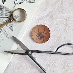Spider Leather Patch, arachnid outdoor gift patch spider stocking filler entomology patch outdoorsy gift arachnida patch bug collector