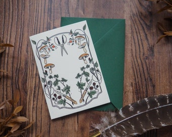 Gardener Forager Card - Cottagecore