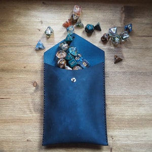 Personalised D&D Dice Bag DnD Dice Pouch Leather Dice Bag image 2