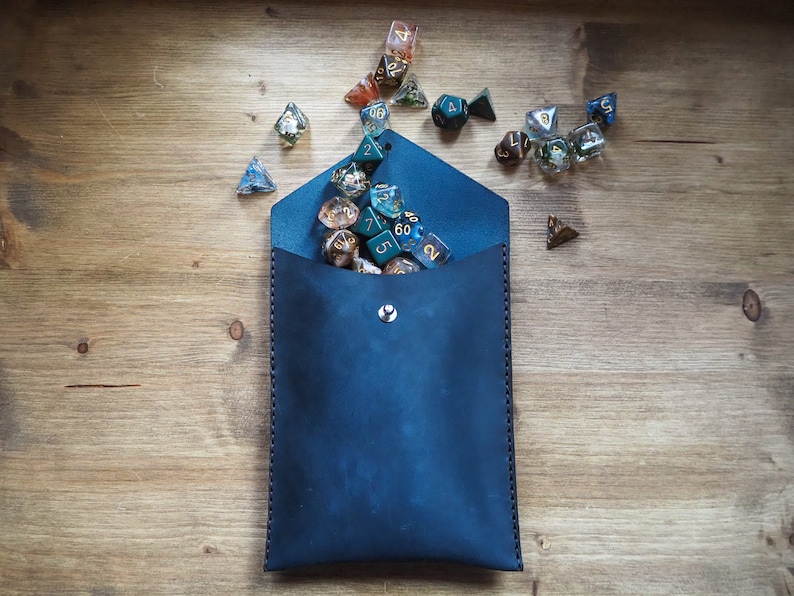 Personalised D&D Dice Bag DnD Dice Pouch Leather Dice Bag image 2