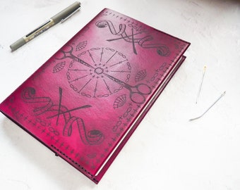 Funda de libro con proyecto de crochet, funda de cuero para cuaderno