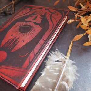 Personalised Spellbook Leather Journal Cover Witches Journal Wicca Pagan Journal For A5 Leuchtturm1917 Personalised Journal Cover 画像 2