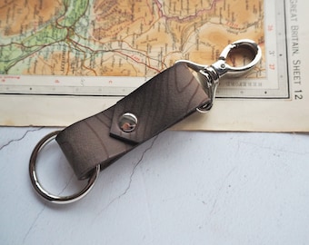 Ben Nevis key fob, personalised leather keyfob mountain hiking accessories mountaineering gift topography leather map keyring fathers day