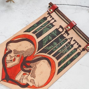 Hand Painted Til Death - Leather Banner, by Hord