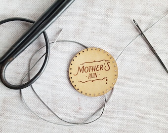 Mothers Ruin Patch, Gin lover gift booze stocking filler gin accessories mothers ruin sunburst leather patch jenever
