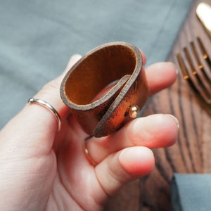 Leather Napkin Rings The Rust Napkin Rings Christmas Napkin Rings Festive Napkin Rings image 3