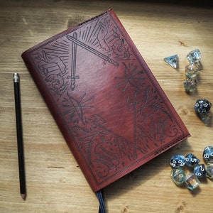 D&D Leather Notebook Cover A5, the dungeoneers tome