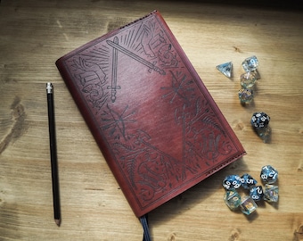 D&D Leather Notebook Cover A5, the dungeoneers tome