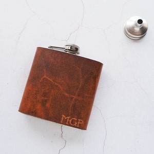 Initialled Hip Flask
